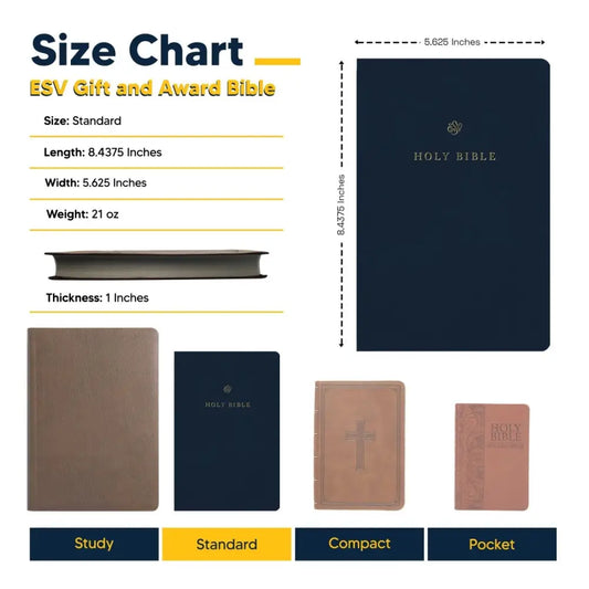 ESV Standard Size TruTone Holy Bible Small Print Blue Bible