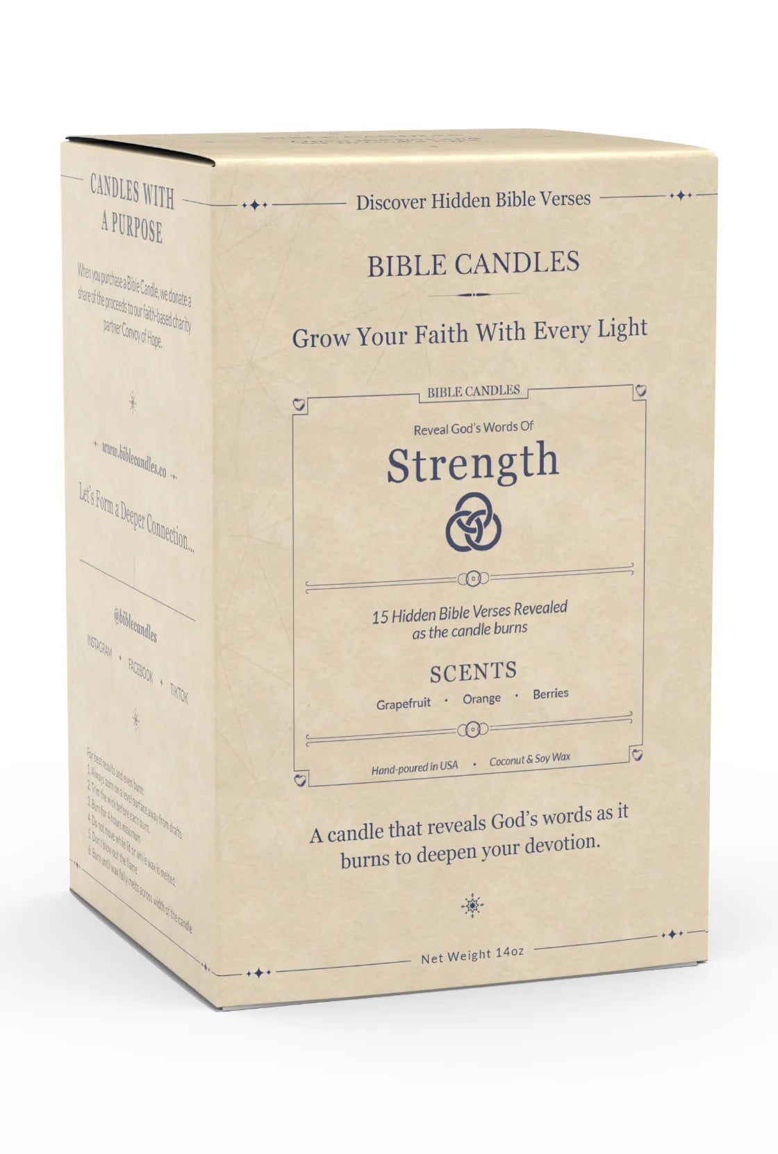 Strength Scripture Candle - Citrus & Berry Scent