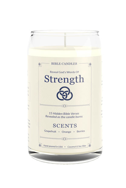 Strength Scripture Candle - Citrus & Berry Scent