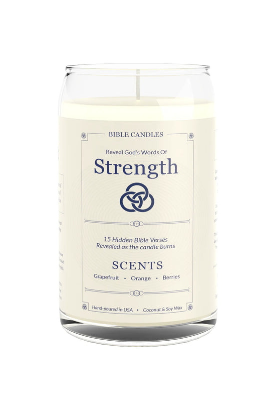 Strength Scripture Candle - Citrus & Berry Scent