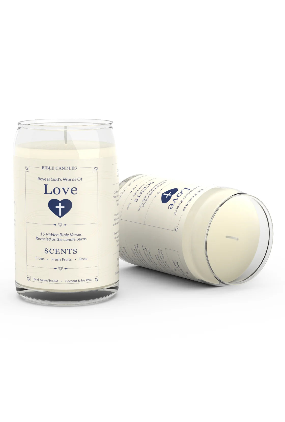 Love Bible Candle - 15 Hidden Verses