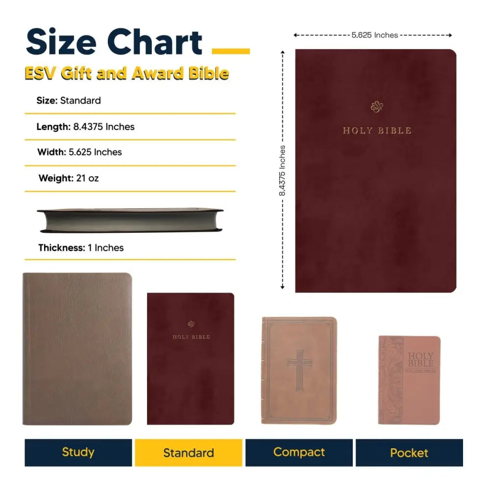 ESV Standard Size TruTone Holy Bible Small Print Red Bible