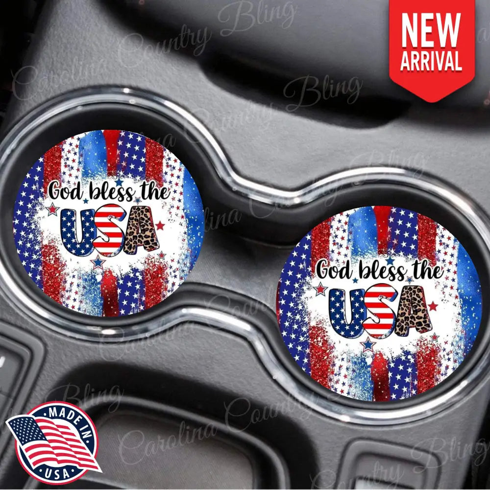 God Bless the USA – Car Coasters