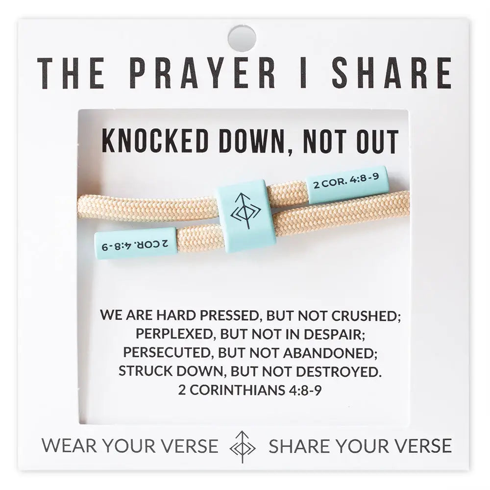 Knocked Down Not Out 2 Corinthians 4: 8-9 bracelet