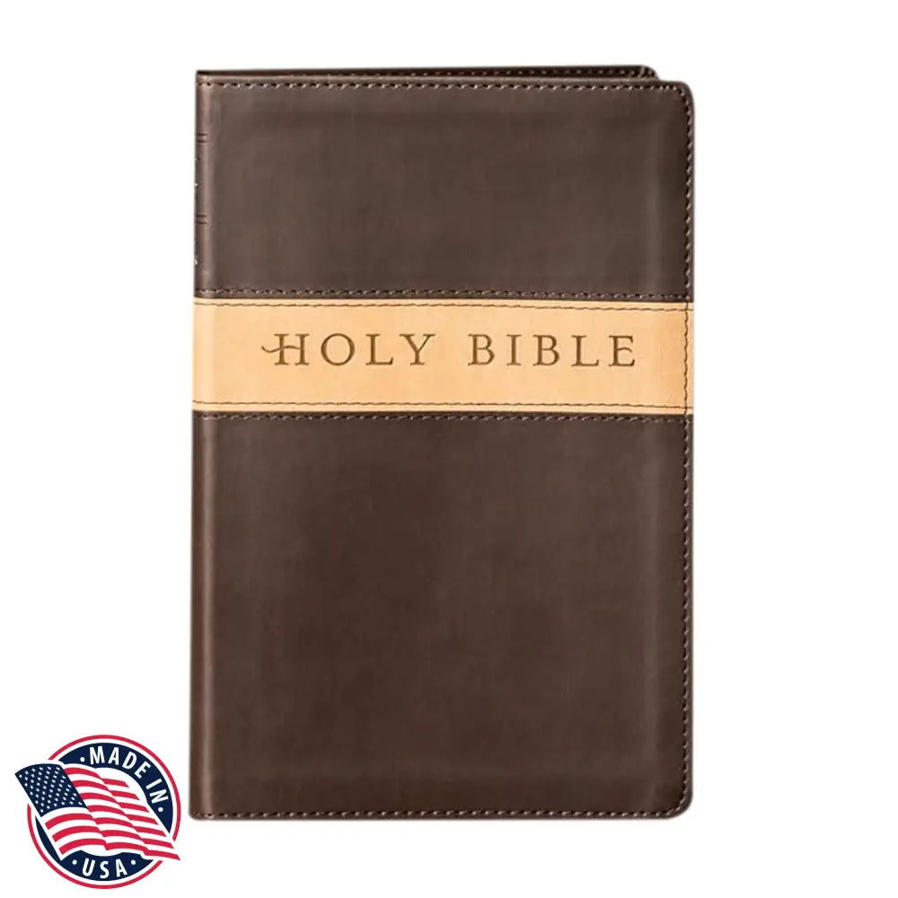 NLT Brown Tan Standard Size Holy Bible Small Print