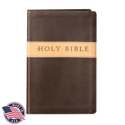 NLT Brown Tan Standard Size Holy Bible Small Print