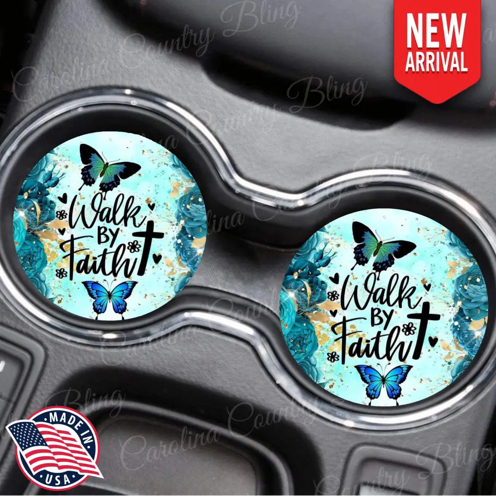 Walk By Faith – Car Coasters